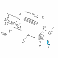 OEM 2012 Honda Pilot Motor Assembly, Windshield Washer Diagram - 76806-SZA-A12