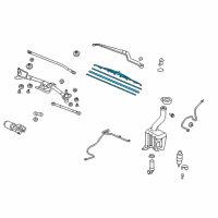 OEM 2009 Honda Ridgeline Blade, Windshield Wiper (565MM) Diagram - 76620-SZA-A01