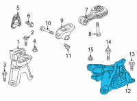 OEM 2022 Honda Civic RUBBER, TRANS MTG Diagram - 50850-T49-A21