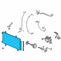 OEM Honda Condenser Comp Diagram - 80110-T7W-A01