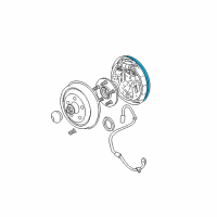 OEM 2001 Chrysler PT Cruiser Plate-Brake Backing Diagram - 5018212AA