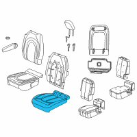 OEM 2021 Chrysler Pacifica Seat Cushion Foam Diagram - 68224668AC