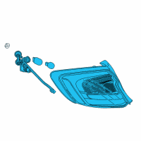 OEM 2019 Buick LaCrosse Tail Lamp Assembly Diagram - 26253087