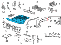 OEM Cadillac CT5 Floor Pan Diagram - 84468327