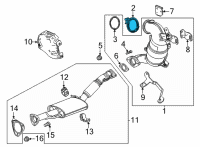 OEM Chevrolet Trailblazer Catalytic Converter Clamp Diagram - 55513359