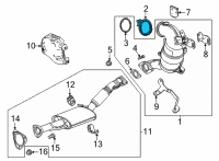 OEM Buick Encore GX Catalytic Converter Clamp Diagram - 55513359