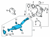 OEM 2022 Buick Encore GX Muffler & Pipe Assembly Diagram - 60004747