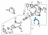 OEM Chevrolet Trailblazer Lower Bracket Diagram - 55498715