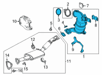 OEM 2022 Chevrolet Trailblazer Catalytic Converter Diagram - 55515139