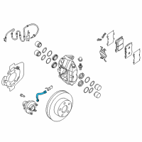 OEM 2015 Nissan 370Z Hose Brake Rear Diagram - 46210-6GC0A