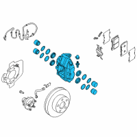 OEM 2015 Nissan 370Z CALIPER Assembly-Front LH, W/O Pads Or SHIMS Diagram - 41011-1EA4A