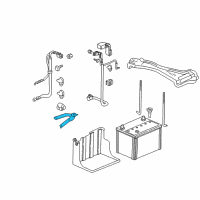 OEM Acura RL Bracket, Cable Clamp Diagram - 32415-SZ3-000