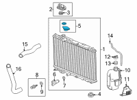 OEM 2010 Honda Civic Cap, Radiator (Toyo) Diagram - 19045-PWA-004