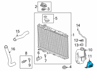 OEM 2022 Honda Civic BRKT, RESERVE TANK Diagram - 19115-64A-X00