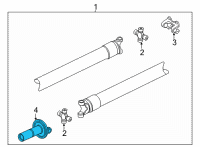 OEM 2016 Ford E-350 Super Duty Slip Yoke Diagram - 4C2Z-4841-AA