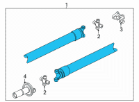 OEM 2016 Ford E-350 Super Duty Drive Shaft Assembly Diagram - 5C2Z-4602-E