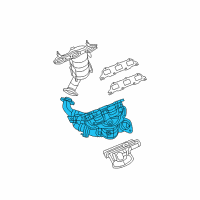 OEM Chrysler Sebring Exhaust Manifold And Catalytic Converter Diagram - 4892154AD
