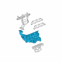 OEM 2009 Chrysler Sebring Exhaust Manifold And Catalytic Converter Diagram - 4892154AD