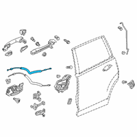 OEM Honda Passport Cable, Rear Inside Handle Diagram - 72631-TG7-A00