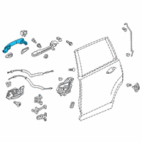 OEM 2018 Honda Pilot Handle, Left Rear (Crystal Black Pearl) Diagram - 72681-T2A-A71ZE