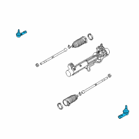 OEM 2009 Ford Focus Outer Tie Rod Diagram - 8S4Z-3A130-A