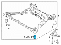 OEM Hyundai Santa Cruz BUSHING-CROSSMEMBER MTG Diagram - 62418-P2000