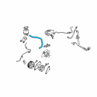 OEM 2009 Toyota Sienna Reservoir Hose Diagram - 44348-08030