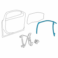 OEM 2013 Buick Verano Run Weatherstrip Diagram - 22923475