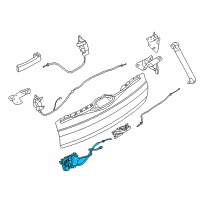 OEM 2017 BMW X5 Trunk Lock Actuator Motor Diagram - 51-24-7-303-443