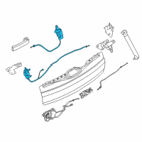 OEM 2009 BMW X5 Tailgate Latch Rear Right Diagram - 51-24-7-183-196