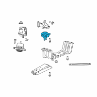 OEM 2017 Jeep Grand Cherokee Transmission Mount Diagram - 68032661AF