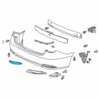 OEM 2015 Acura RLX Reflector Assembly, Right Rear Diagram - 33505-TY2-A01