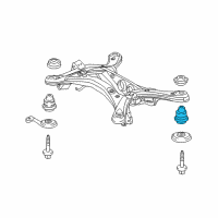 OEM 2015 Lexus RX450h Cushion, Rear Suspension Member Body Mount, Rear RH Diagram - 52275-0E021