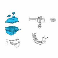 OEM 2003 Toyota Avalon Air Cleaner Assembly Diagram - 17700-0A110