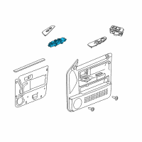 OEM 2009 Chrysler Sebring Switch-Power Window Diagram - V7700004AA