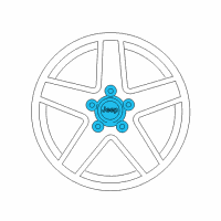 OEM Jeep Wrangler Wheel Center Cap Diagram - 1LB77DX8AC