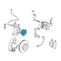 OEM BMW 528i Wheel Hub With Bearing, Front Diagram - 31-22-1-093-427