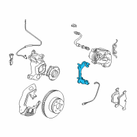 OEM 1999 BMW 528i Calliper Carrier Left Diagram - 34-11-1-164-609