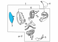 OEM 2022 Honda Civic MIR ASSY, R- (R1000) Diagram - 76203-T20-A01