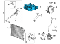 OEM 2022 Cadillac Escalade ESV Intercooler Diagram - 55512267