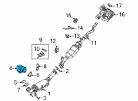 OEM 2022 Jeep Gladiator Pipe-Exhaust Front Diagram - 68508879AA