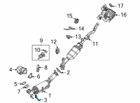 OEM 2021 Jeep Gladiator Exhaust Hanger Diagram - 68299537AA
