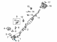 OEM Jeep Gladiator Exhaust Hanger Diagram - 68299537AA