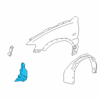 OEM Mercury Splash Shield Diagram - 5L8Z-16103-AA