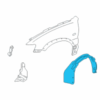 OEM 2006 Ford Escape Fender Liner Diagram - 5L8Z-16102-AA