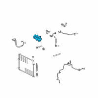 OEM 2010 Toyota Matrix Compressor Assembly Diagram - 88310-02520