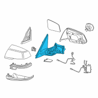 OEM 2017 BMW X1 Exterior Mirror Without Mounting Parts, Left Diagram - 51-16-7-459-787