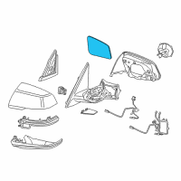 OEM 2018 BMW X1 Mirror Glass, Heated, Wide-Angle, Left Diagram - 51-16-7-285-005