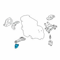 OEM 2020 Nissan Versa Engine Mounting, Rear Right Diagram - 11332-1HS3B