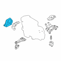 OEM Nissan Versa Engine Mounting Insulator , Right Diagram - 11210-5RA1A
